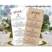 Rustic Wedding Menu card tea length printable,(024w)